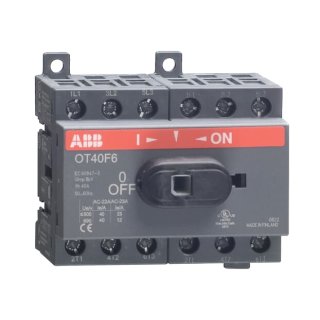 ABB OT40F6 Lasttrennschalter 6-polig 40A m. schwarzem Knebelgriff