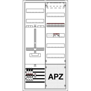 ABB KS229Z63K Komplettschrank, Aufputz mit Zählerkreuz, 2/3A 1Z1V5A2