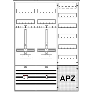 ABB KS247B Komplettschrank, Aufputz mit Zählerkreuz, 3/3A 2Z1V5A2O