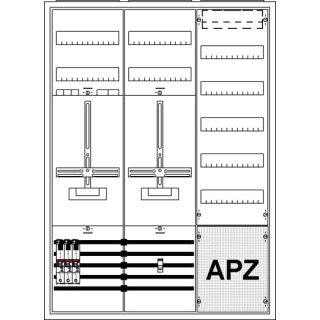 ABB KS245Z50 Komplettschrank, Aufputz mit Zählerkreuz, 3/3A 1Z1S1V5A2