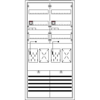 ABB KS722 Komplettschrank, Aufputz mit BKE-I, 2/3A 2Z2R
