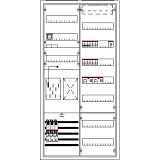 ABB KS721A63R Komplettschrank, Aufputz mit BKE-I, 2/3A 1Z1R1V7