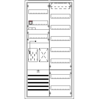 ABB KS721 Komplettschrank, Aufputz mit BKE-I, 2/3A 1Z1R1V7