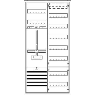 ABB KS243 Komplettschrank, Aufputz mit Zählerkreuz, 2/3A 1Z1V7