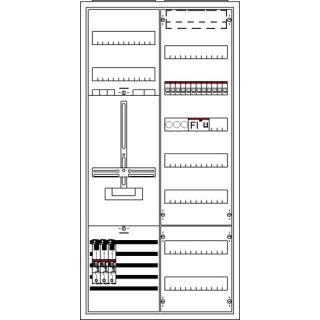 ABB KS229A63K Komplettschrank, Aufputz mit Zählerkreuz, 2/3A 1Z1V7