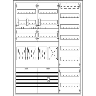 ABB KS3205 Komplettschrank, Aufputz mit BKE-I, 3/3A 3Z1R1S1V7