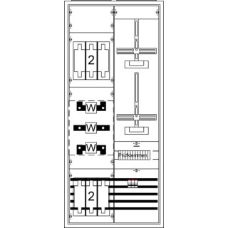 ABB KS825SB Mess- und Wandlerschrank Aufputz, mit Zählerkreuz