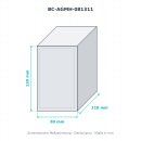 BOXCO MH ABS grau 80×130×110