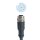 Sensor Kabel 8-polig, PUR, 5m - M12 Buchse/offene Leitungsenden, 24V DC