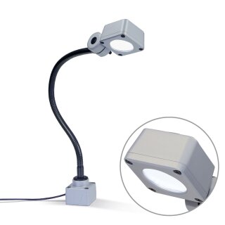 CENALED SPOT Flexarm DC, Schwanenhals 500mm, Anschraubsockel, 30°, ~8,5W, Anschlussleitung 2-adrig, offene Enden, 24V DC