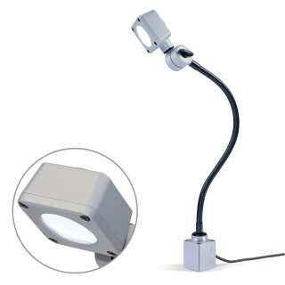 CENALED SPOT Flexarm AC, Schwanenhals 500mm, Anschraubsockel, 30°, ~9W, Netzstecker und 3m Anschlussleitung, 100-305V AC