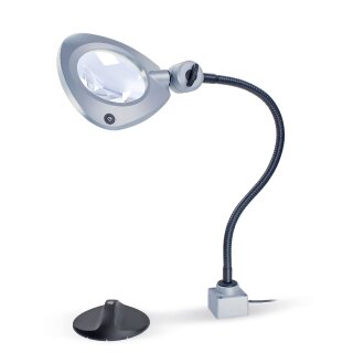 CENALED LENS Flexarm DC, Schwanenhals 500mm, Anschraubsockel, 120°, ~8,5W, Anschlussleitung 2-adrig, offene Enden, 24V DC