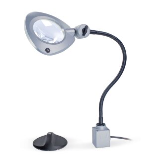 CENALED LENS Flexarm AC, Schwanenhals 500mm, Anschraubsockel, 120°, ~9W, Netzstecker und 3m Anschlussleitung, 100-305V AC