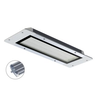 FIELDLED EVO Einbau, M12-A stirnseitig, Einbaumaß 280 x 96 x 30mm, 100°, ~19W, 24V DC