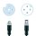 Sensor Kabel, 5m, PUR, M12 Sensorbuchse, 4-polig, A-kodiert/M12 Sensorstecker, 4-polig, A-kodiert, 24V DC