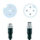 Sensor Kabel, 10m, PUR, M12 Sensorbuchse, 4-polig,...