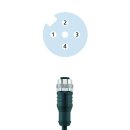 Sensor Kabel, 2,5m, PUR, M12 Sensorbuchse, 4-polig,...