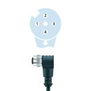 Sensor Kabel, 5m, PUR, M12 Sensorbuchse, abgewinkelt,...