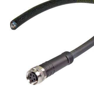 Sensor Kabel, 2m, PUR, M8 Sensorbuchse, 5-polig/offene Leitungsenden, 24V DC