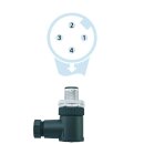 Sensorstecker M12, gewinkelt, konfektionierbar, 4-polig ,...