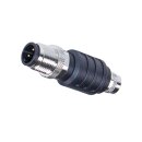Adapter, M8 Sensorbuchse auf M12 Sensorstecker, 4-polig