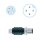 Adapter, M8 Sensorbuchse auf M12 Sensorstecker, 4-polig