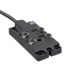 Sensor-/Aktor Box mit Festkabelanschluss 10m PUR, 4 Steckplätze, M12, A-kodiert, max. 4A, 24V DC