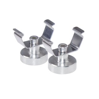 Magnetische Leuchtenhalterung für LEANLED II | SIGNALED II, Federklemme auf Magnet, Stahl verzinkt, 1 Paar