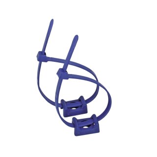 Leuchtenhalter INROLED 50, Sockel + Kabelbinder, metalldetektierbares PP, blau, 1 Paar (Ersatzteil)