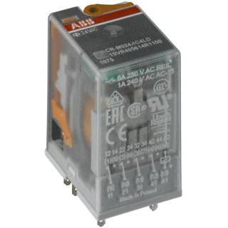 ABB CR-M048AC4L Steckbares Interface-Relais 4We, A1-A2=48VAC, 250V/6A, LED