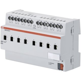 ABB SA/S8.6.2.1 Schaltaktor, 8fach, 6 A, manuelle Bedienung, REG
