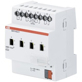 ABB SA/S4.6.2.1 Schaltaktor, 4fach, 6 A, manuelle Bedienung, REG