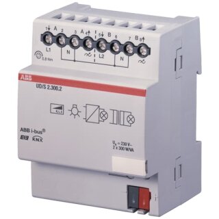 ABB UD/S2.300.2 Universal-Dimmaktor, 2fach, 300 VA, REG