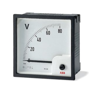 ABB VLM-1-60/96 Voltmeter analog Direktmessung, 60V, Wechselspannung, 96m
